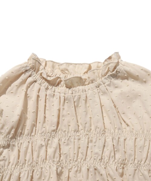 SHOO・LA・RUE（シューラルー）の「◆【100-140cm】カットドビーシャーリングブラウス（シャツ/ブラウス・キッズ・ライトベージュ/ライトパープル・10/11/12/14/13）」の4枚目の写真