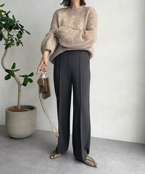 DouDou(ドゥドゥ)の「モヘヤメッシュニット(ニット/セーター・レディース・ベージュ/パープル/ブラウン/グリーン/ブルー/ブラック/グレー/オフホワイト・FREE)」の18枚目の写真