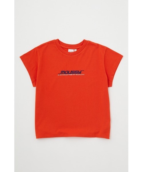 MOUSSY(マウジー)の「MOUSSY SPORT LOGO Tシャツ(Tシャツ/カットソー・レディース・オフホワイト/ダークグリーン/オレンジ/ブラック・FREE)」の1枚目の写真
