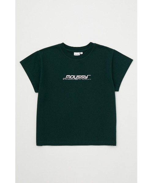 MOUSSY(マウジー)の「MOUSSY SPORT LOGO Tシャツ(Tシャツ/カットソー・レディース・オフホワイト/ダークグリーン/オレンジ/ブラック・FREE)」の4枚目の写真