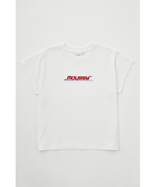 MOUSSY(マウジー)の「MOUSSY SPORT LOGO Tシャツ(Tシャツ/カットソー・レディース・オフホワイト/ダークグリーン/オレンジ/ブラック・FREE)」の8枚目の写真