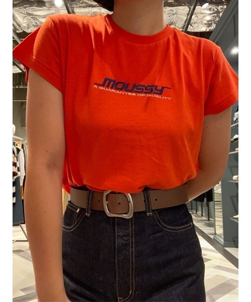 MOUSSY(マウジー)の「MOUSSY SPORT LOGO Tシャツ(Tシャツ/カットソー・レディース・オフホワイト/ダークグリーン/オレンジ/ブラック・FREE)」の18枚目の写真