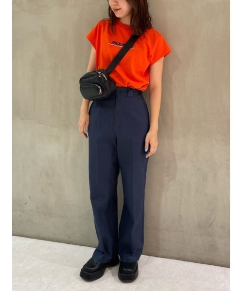 MOUSSY(マウジー)の「MOUSSY SPORT LOGO Tシャツ(Tシャツ/カットソー・レディース・オフホワイト/ダークグリーン/オレンジ/ブラック・FREE)」の17枚目の写真
