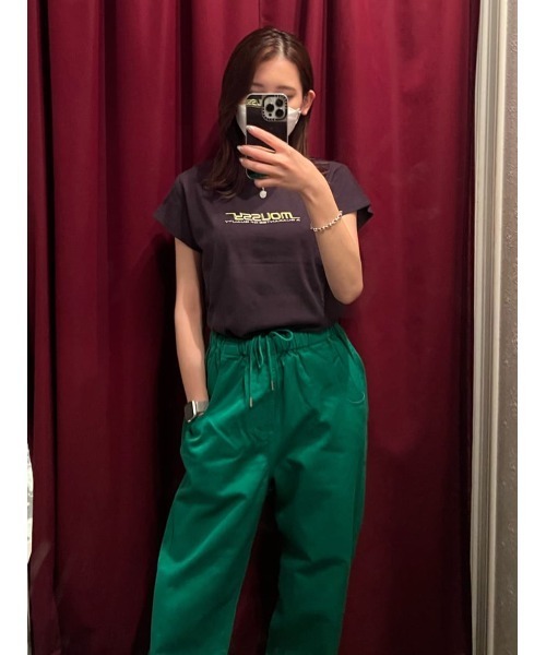 MOUSSY(マウジー)の「MOUSSY SPORT LOGO Tシャツ(Tシャツ/カットソー・レディース・オフホワイト/ダークグリーン/オレンジ/ブラック・FREE)」の16枚目の写真
