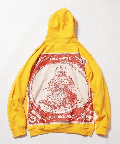 AlexanderLeeChang(アレキサンダーリーチャン)の「BACANCES ALL INCLUSIVE×AlexanderLeeChang/バカンス・オールインクルーシブ×アレキサンダーリーチャン BLC BANDANA HOODIE SWEAT(パーカー・メンズ・ブラック/グレー/ゴールド・M/L/XL)」の3枚目の写真