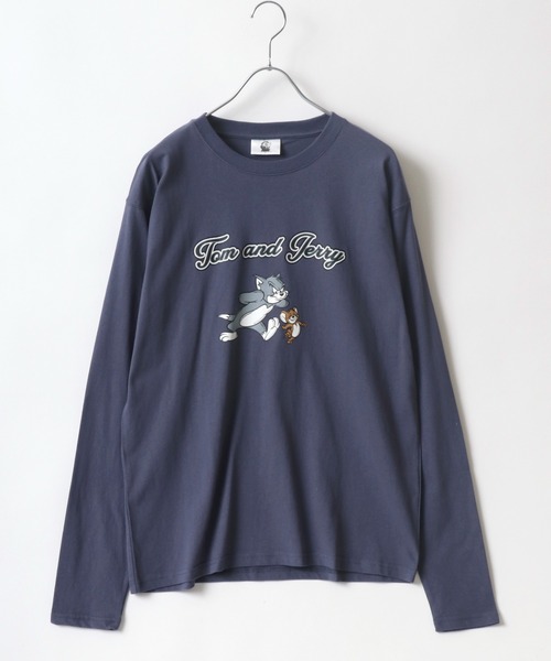 Tom&Jerry(トムアンドジェリー)の「Tom&Jerry/トム&ジェリー キャラクタープリントロンT(Tシャツ/カットソー・メンズ・ネイビー/グレー/オフホワイト/スミクロ・M/L)」の10枚目の写真