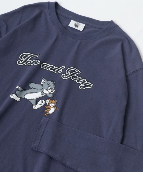 Tom&Jerry(トムアンドジェリー)の「Tom&Jerry/トム&ジェリー キャラクタープリントロンT(Tシャツ/カットソー・メンズ・ネイビー/グレー/オフホワイト/スミクロ・M/L)」の22枚目の写真