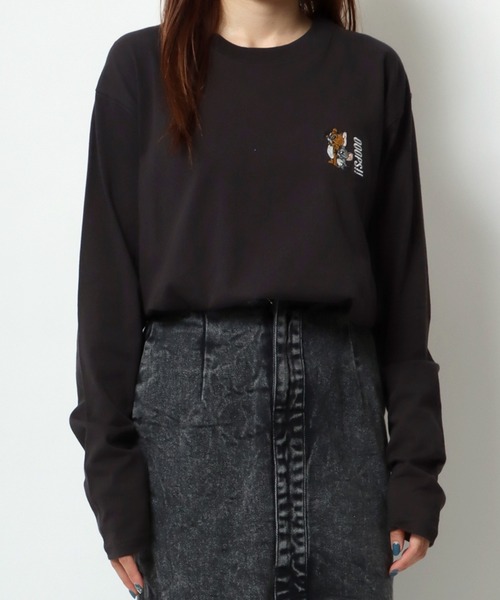 Tom&Jerry(トムアンドジェリー)の「Tom&Jerry/トム&ジェリー キャラクタープリントロンT(Tシャツ/カットソー・メンズ・ネイビー/グレー/オフホワイト/スミクロ・M/L)」の6枚目の写真
