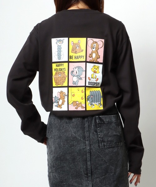Tom&Jerry(トムアンドジェリー)の「Tom&Jerry/トム&ジェリー キャラクタープリントロンT(Tシャツ/カットソー・メンズ・ネイビー/グレー/オフホワイト/スミクロ・M/L)」の7枚目の写真