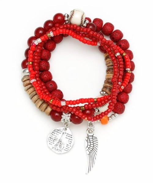 チャイハネ(チャイハネ)の「【チャイハネ】マットコインMEN'Sセットブレスレット(ブレスレット・メンズ・ブラック/ターコイズブルー/ブラウン/レッド・FREE)」の4枚目の写真