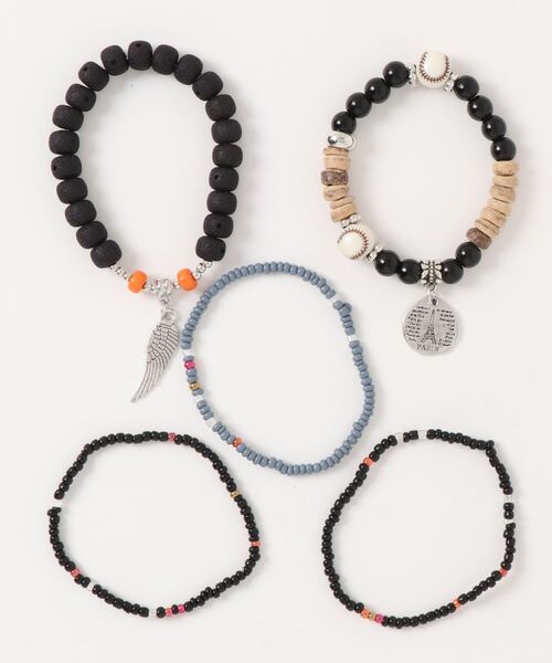 チャイハネ(チャイハネ)の「【チャイハネ】マットコインMEN'Sセットブレスレット(ブレスレット・メンズ・ブラック/ターコイズブルー/ブラウン/レッド・FREE)」の5枚目の写真