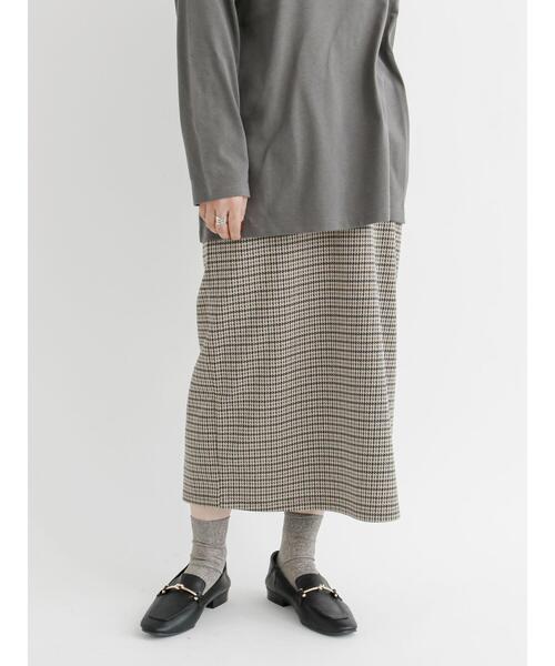 Lugnoncure(ルノンキュール)の「カットジャカードタイトスカート(スカート・レディース・ブラウン/ベージュ/ブラック・フリ-)」の8枚目の写真