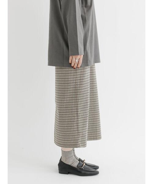 Lugnoncure(ルノンキュール)の「カットジャカードタイトスカート(スカート・レディース・ブラウン/ベージュ/ブラック・フリ-)」の9枚目の写真