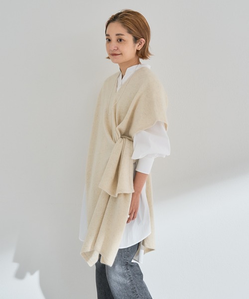 SHENERY（シーナリー）の「ホワイトヤクアレンジストール（ストール/ショール・レディース・オフホワイト/グリーン系その他・FREE）」の5枚目の写真