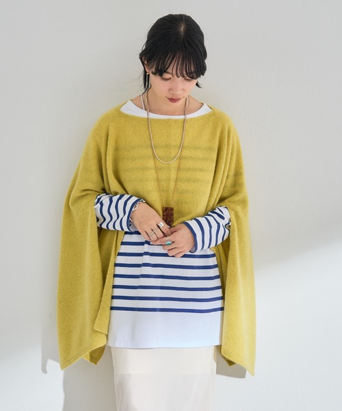 SHENERY（シーナリー）の「ホワイトヤクアレンジストール（ストール/ショール・レディース・オフホワイト/グリーン系その他・FREE）」の16枚目の写真