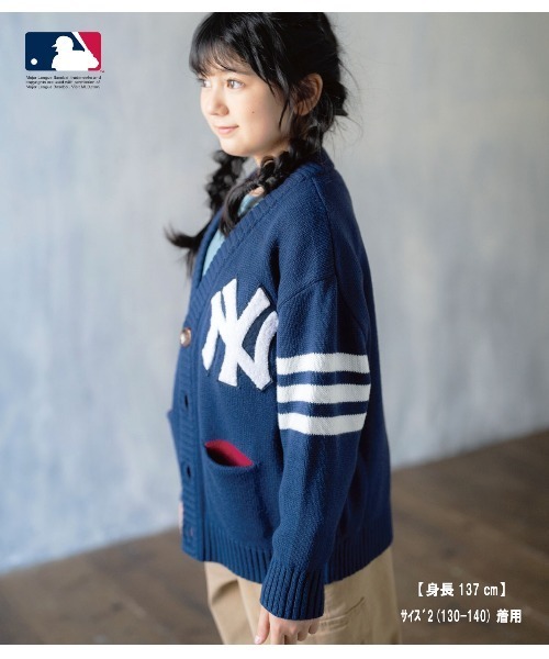 RUGGEDWORKS（ラゲッドワークス）の「《MLB》　knit cardigan（カーディガン/ボレロ・キッズ・グレー/グリーン/ネイビー・01/02/03/04）」の7枚目の写真