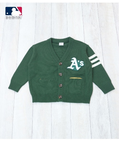 RUGGEDWORKS（ラゲッドワークス）の「《MLB》　knit cardigan（カーディガン/ボレロ・キッズ・グレー/グリーン/ネイビー・01/02/03/04）」の10枚目の写真