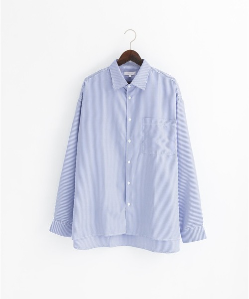 Ressaca（レサーカ）の「オーバーサイズ ストライプレギュラーカラー長袖シャツ（シャツ/ブラウス・メンズ・ネイビー/レッド/ブルー/グリーン・M/L）」の17枚目の写真