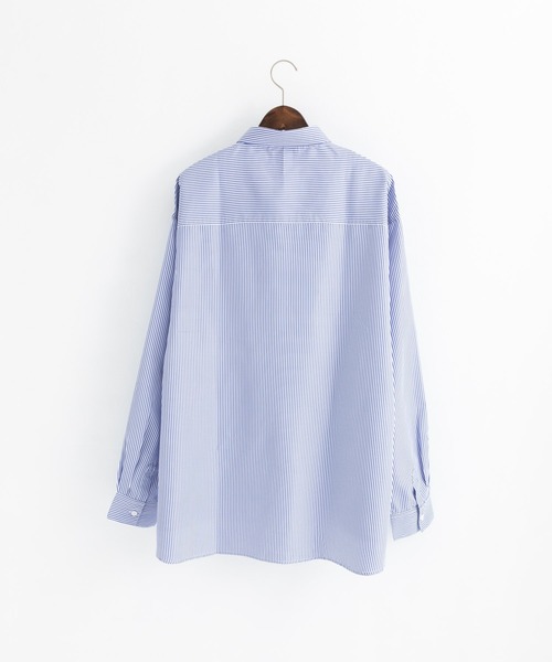 Ressaca（レサーカ）の「オーバーサイズ ストライプレギュラーカラー長袖シャツ（シャツ/ブラウス・メンズ・ネイビー/レッド/ブルー/グリーン・M/L）」の13枚目の写真