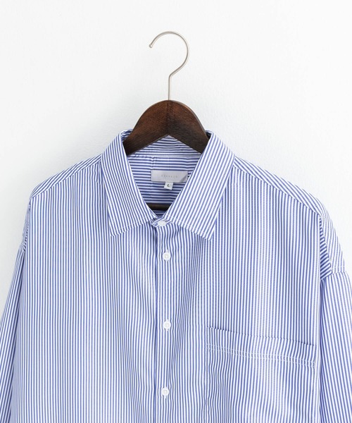 Ressaca（レサーカ）の「オーバーサイズ ストライプレギュラーカラー長袖シャツ（シャツ/ブラウス・メンズ・ネイビー/レッド/ブルー/グリーン・M/L）」の9枚目の写真