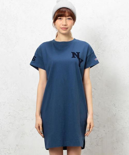 Champion（チャンピオン）の「[チャンピオン]Champion NY S/S ワンピース（ワンピース・レディース・ダークグレー/ロイヤルブルー・MEDIUM）」の4枚目の写真