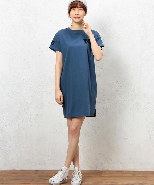Champion（チャンピオン）の「[チャンピオン]Champion NY S/S ワンピース（ワンピース・レディース・ダークグレー/ロイヤルブルー・MEDIUM）」の6枚目の写真