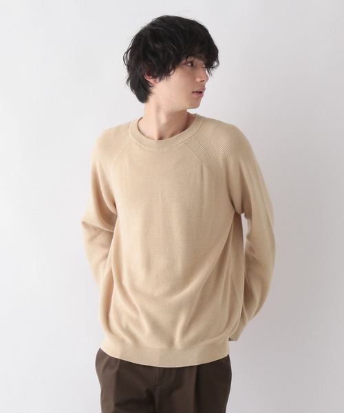 GLOBAL WORK(グローバルワーク)の「トリプルイージーニット/295168(ニット/セーター・メンズ・チャコールグレー/ミント/ライトベージュ・SMALL/LARGE/MEDIUM)」の2枚目の写真