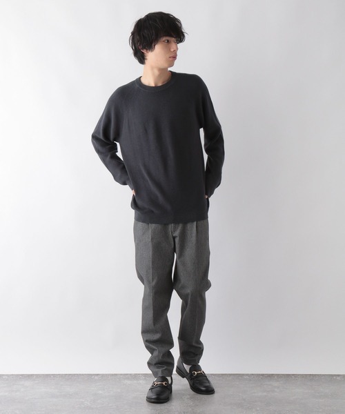 GLOBAL WORK(グローバルワーク)の「トリプルイージーニット/295168(ニット/セーター・メンズ・チャコールグレー/ミント/ライトベージュ・SMALL/LARGE/MEDIUM)」の4枚目の写真