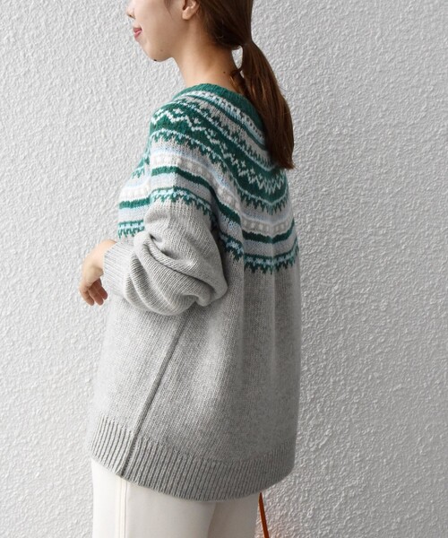 SHIPS any シップス エニィ ニット セーターノルディック柄 シップス エニィ SHIPS any SHIPS any: ノルディックパターン クルー