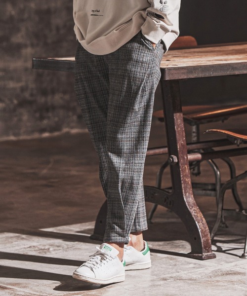 FACTOTUM(ファクトタム)の「mp10373- Tone On Tone-Plaid Pants イージーパンツ(その他パンツ・メンズ・ブラック/ベージュ・44/46/48)」の3枚目の写真