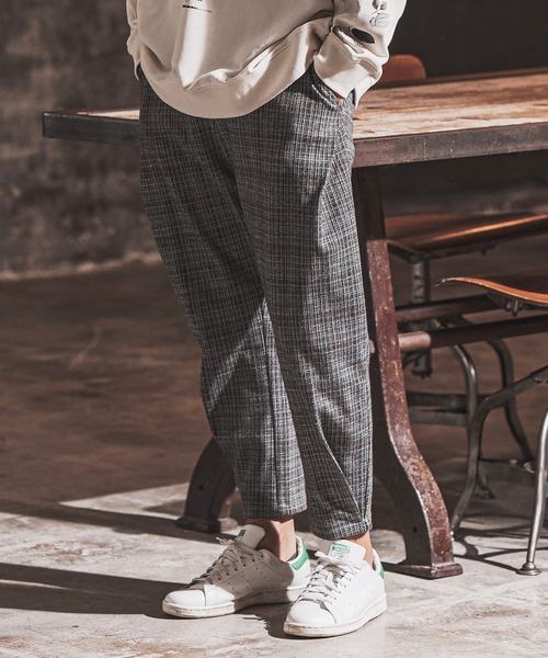 FACTOTUM(ファクトタム)の「mp10373- Tone On Tone-Plaid Pants イージーパンツ(その他パンツ・メンズ・ブラック/ベージュ・44/46/48)」の4枚目の写真
