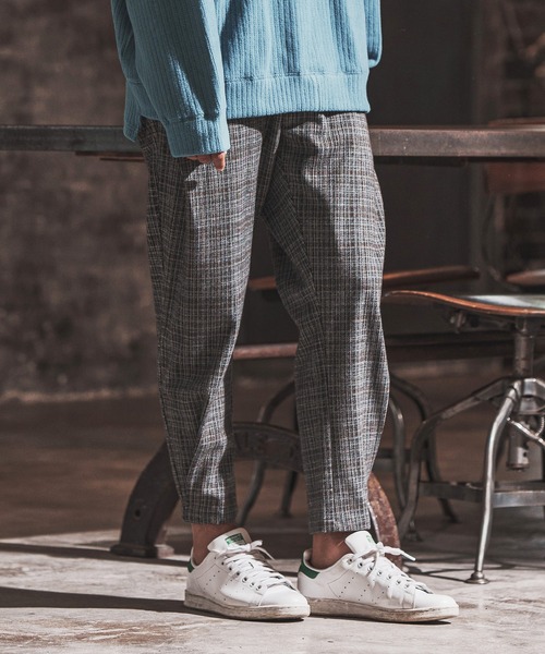 FACTOTUM(ファクトタム)の「mp10373- Tone On Tone-Plaid Pants イージーパンツ(その他パンツ・メンズ・ブラック/ベージュ・44/46/48)」の5枚目の写真