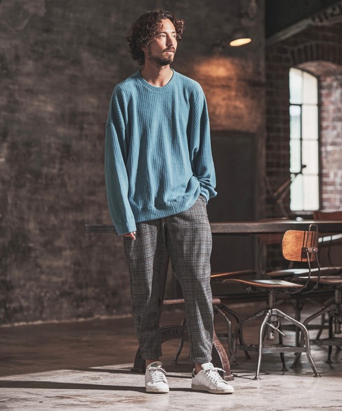 FACTOTUM(ファクトタム)の「mp10373- Tone On Tone-Plaid Pants イージーパンツ(その他パンツ・メンズ・ブラック/ベージュ・44/46/48)」の7枚目の写真