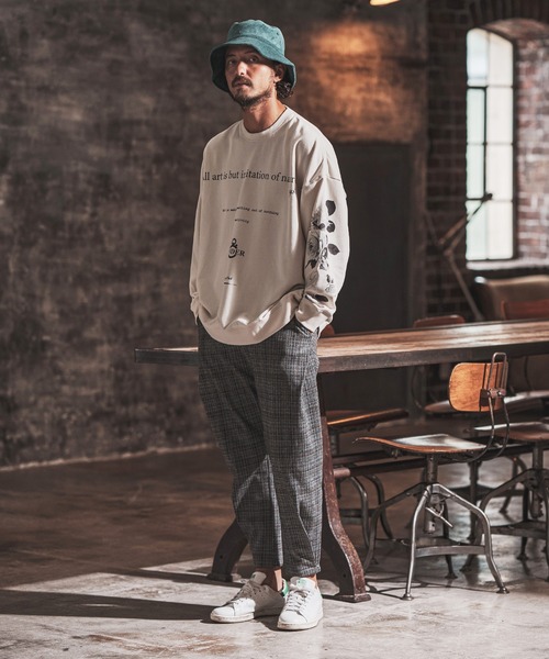 FACTOTUM(ファクトタム)の「mp10373- Tone On Tone-Plaid Pants イージーパンツ(その他パンツ・メンズ・ブラック/ベージュ・44/46/48)」の8枚目の写真