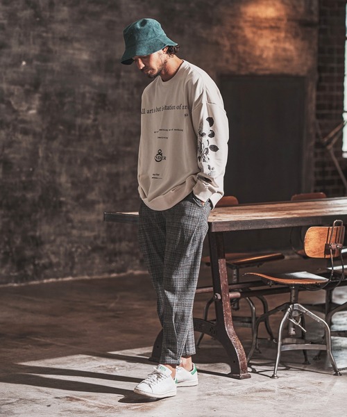 FACTOTUM(ファクトタム)の「mp10373- Tone On Tone-Plaid Pants イージーパンツ(その他パンツ・メンズ・ブラック/ベージュ・44/46/48)」の9枚目の写真