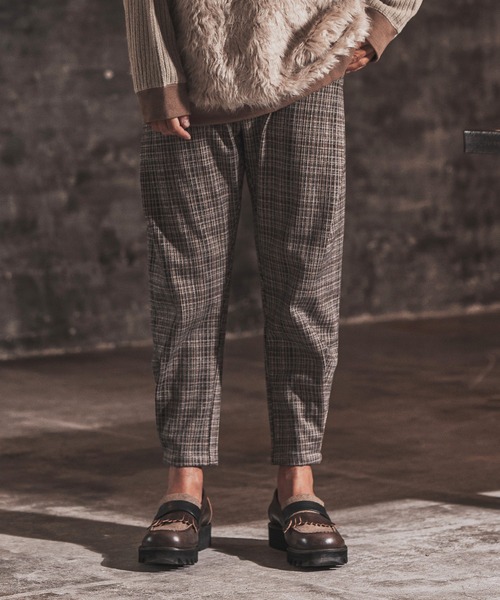 FACTOTUM(ファクトタム)の「mp10373- Tone On Tone-Plaid Pants イージーパンツ(その他パンツ・メンズ・ブラック/ベージュ・44/46/48)」の10枚目の写真