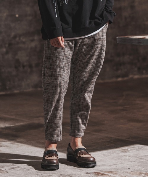 FACTOTUM(ファクトタム)の「mp10373- Tone On Tone-Plaid Pants イージーパンツ(その他パンツ・メンズ・ブラック/ベージュ・44/46/48)」の12枚目の写真