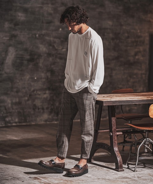 FACTOTUM(ファクトタム)の「mp10373- Tone On Tone-Plaid Pants イージーパンツ(その他パンツ・メンズ・ブラック/ベージュ・44/46/48)」の13枚目の写真
