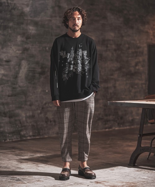 FACTOTUM(ファクトタム)の「mp10373- Tone On Tone-Plaid Pants イージーパンツ(その他パンツ・メンズ・ブラック/ベージュ・44/46/48)」の14枚目の写真