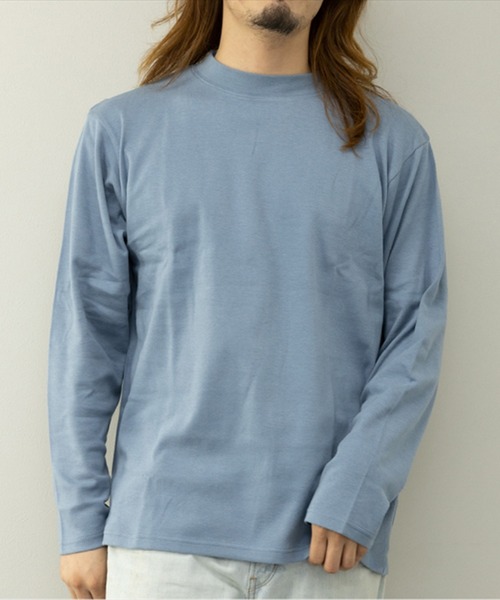STYLEBLOCK（スタイルブロック）の「スムスモックネックロングTシャツ（Tシャツ/カットソー・メンズ・ブラック/ヘザーチャコール/ブルー系その他/ホワイト・M/L/LL）」の4枚目の写真