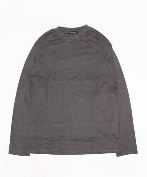 STYLEBLOCK（スタイルブロック）の「スムスモックネックロングTシャツ（Tシャツ/カットソー・メンズ・ブラック/ヘザーチャコール/ブルー系その他/ホワイト・M/L/LL）」の10枚目の写真