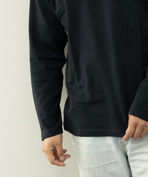 STYLEBLOCK（スタイルブロック）の「スムスモックネックロングTシャツ（Tシャツ/カットソー・メンズ・ブラック/ヘザーチャコール/ブルー系その他/ホワイト・M/L/LL）」の6枚目の写真
