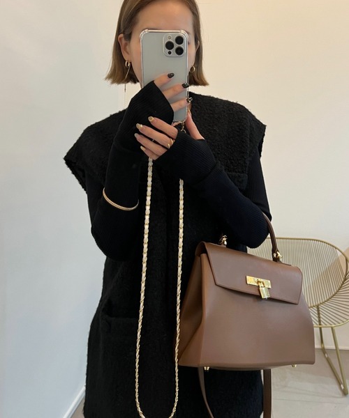 Re:EDIT（リエディ）の「指穴クルーネックリブニットトップス（ニット/セーター・レディース・ブルー/ベージュ/ブラック系その他/オレンジ/モカ/グリーン/ブラック/アイボリー/ブラウン/ライトグレー/イエロー/グリーン系その他/キャメル・LARGE/MEDIUM）」の17枚目の写真