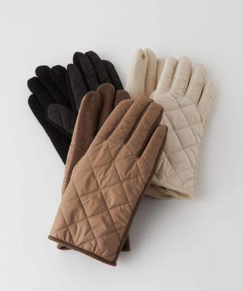 キルティングジャージーグローブ手袋-タッチパネル対応-