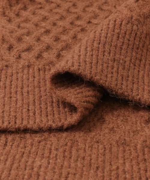 SENSE OF PLACE by URBAN RESEARCH（センスオブプレイスバイアーバンリサーチ）の「アルパカライクケーブルニットベスト（ベスト・レディース・ブラック/ブラウン/アイボリー・ONE）」の17枚目の写真