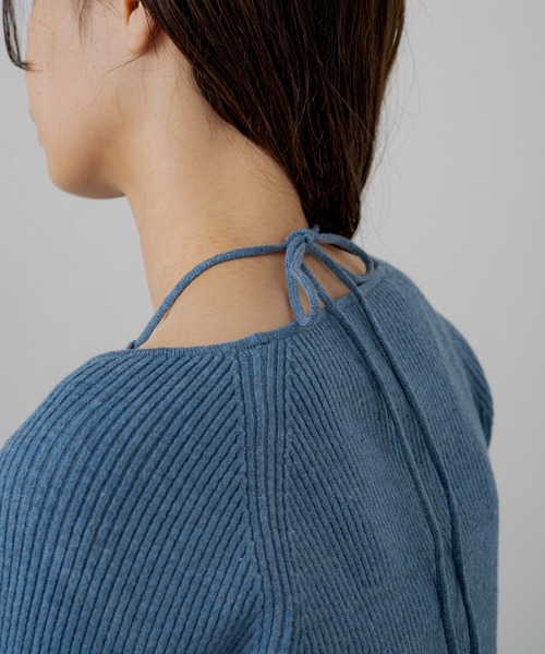 Kastane（カスタネ）の「アメスリリブニット（ニット/セーター・レディース・アイボリー/オレンジ/ブルー・FREE）」の4枚目の写真