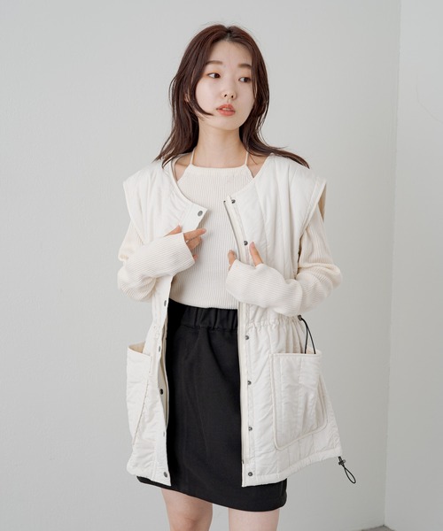 Kastane（カスタネ）の「アメスリリブニット（ニット/セーター・レディース・アイボリー/オレンジ/ブルー・FREE）」の20枚目の写真