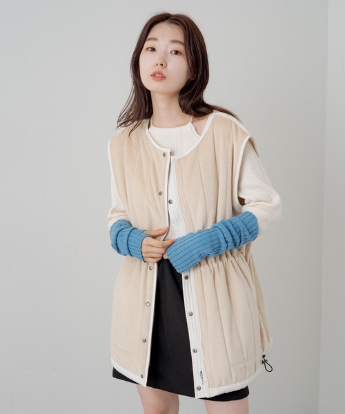 Kastane（カスタネ）の「アメスリリブニット（ニット/セーター・レディース・アイボリー/オレンジ/ブルー・FREE）」の22枚目の写真