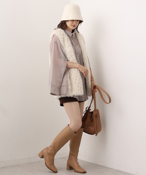 one after another NICE CLAUP（ワンアフターアナザーナイスクラップ）の「NCロゴ刺繍入りクローシュハット（ハット・レディース・アイボリー/ブラック/キャメル・FREE）」の13枚目の写真