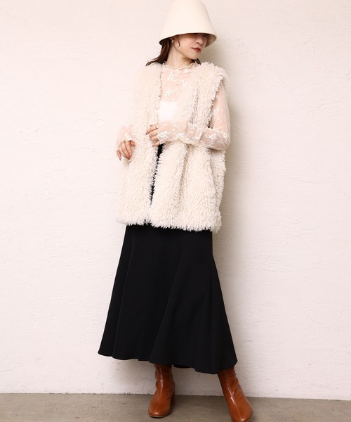 one after another NICE CLAUP（ワンアフターアナザーナイスクラップ）の「NCロゴ刺繍入りクローシュハット（ハット・レディース・アイボリー/ブラック/キャメル・FREE）」の19枚目の写真